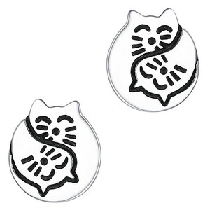 Cat Faces Stud Earrings