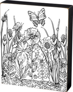 Garden Scene - Color a Sign - Large Photo