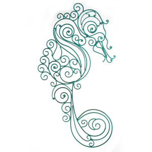 Seahorse Decorative Metal Wall Decor 22943