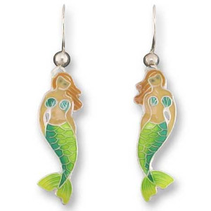 Little Mermaid Sterling Silver Drop Earrings 71-76-01