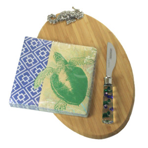Seahorse Metal Bamboo Cutting Board 3 Piece Set 108372SH
