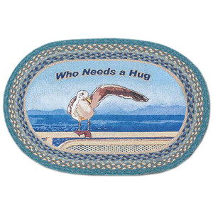 "Who Needs A Hug" Oval Patch Rug by Earth Rugs 20"x30" OP-467