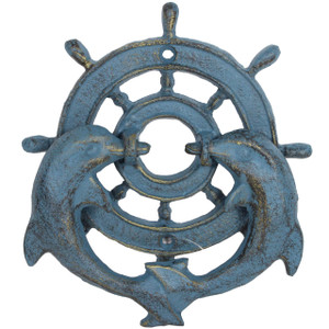 Nautical,  Blue, Dolphin Door Knocker