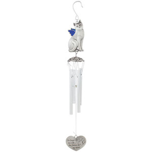 Cat Angel Pewter Wind Chime - 63162