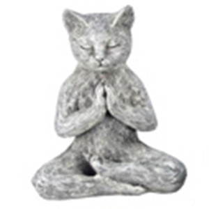 Yoga Cat Figurine - Lotus Prayer  Pose - 18732D