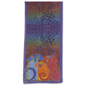 Laurel Burch Doggie Family Scarf – Modal and Silk – LBS217