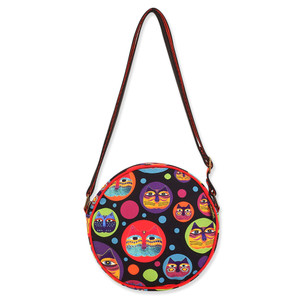 Laurel Burch Feline Faces Canvas Small Round Crossbody – LB8111