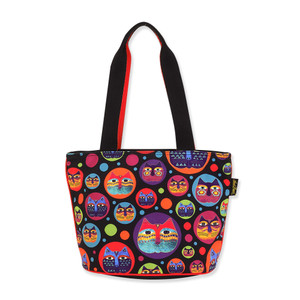 Laurel Burch Feline Faces Canvas Medium Tote LB8113