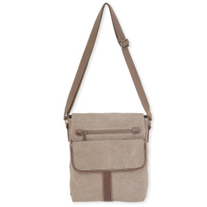 Essex Khaki Cotton Canvas Crossbody Tote SNS5058C