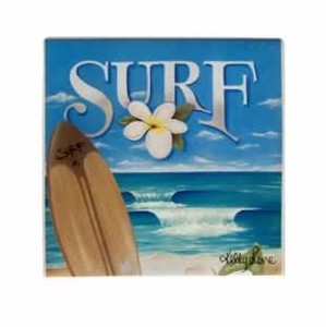 Surf Theme Ceramic Trivet Set of Two - 91050