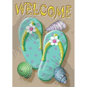 Flip Flops "Welcome" Garden Flag - 117074