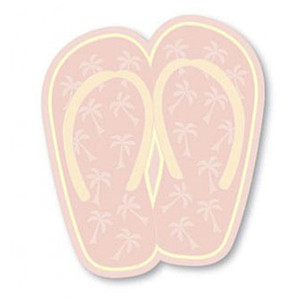 Flip Flop & Palm Tree Sticky Notes Pad Red 26408000