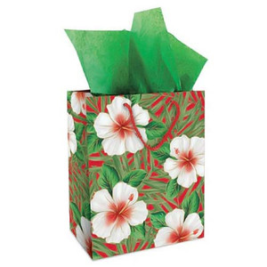 White Hibiscus Gift Bag Medium 30042002