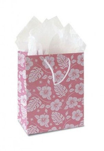Pink Hibiscus Swirl Gift Bag Small - 30047001