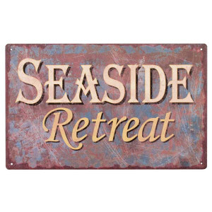 Seaside Retreat Metal Tropical Sign 32666-SEA