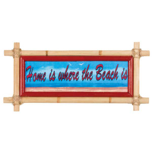 Bamboo Home Beach Sign 33644H