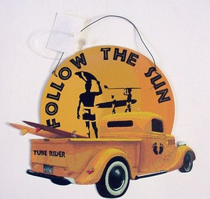 Surfing Theme Tin Sign - Follow the Sun - 34314C
