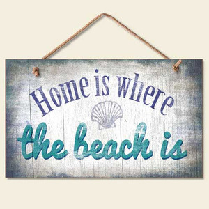 Home Is Where The Beach Is - Wood Sign 41-839