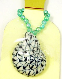 Sea Shell Bottle Charm Wine Necklace Conch - 46825B