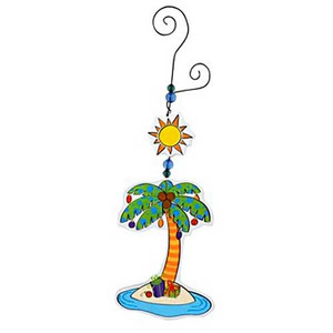 Wood Christmas Ornament Palm Tree 869-72