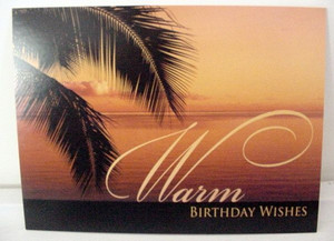 Beach Birthday Card "Warm Birthday Wishes" - BDG13182