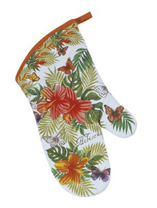 Tropical Hibiscus Flower Oven Mitt - R2515