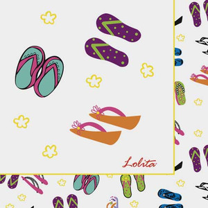 Flip Flop Paper Luncheon Napkins by Lolita - TW7-8179