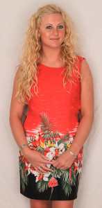 Aloha Shift Dress Tropical Birds & Flowers - RED - 360-3406