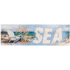 Large Wooden Wall Sign - "By the Sea" - 69115B