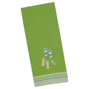 Flip Flops Embroidered Dishtowel 26827