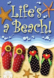 Flip Flops Garden Flag "Life's a Beach" - JFL083