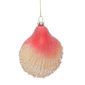 Sparkle Scallop Sea Shell Ornament - 3OT444-SC