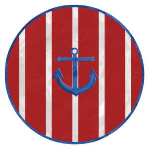 High Tide Anchor 8" Lunch Plate Melamine 21584