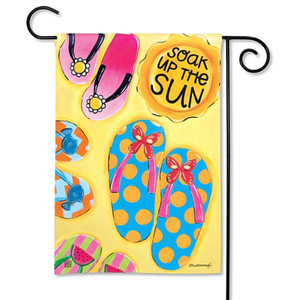 Soak up the Sun Flip Flop Garden Flag 31347
