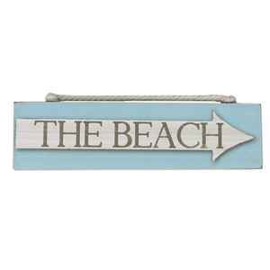 The Beach Wood Block Sign 15535BE