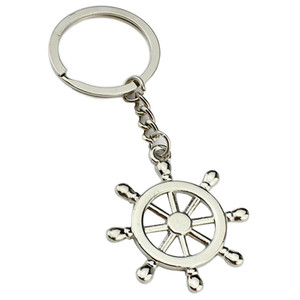 Tone Silver Metal 1.5" Seaman Sailor Helm Key Chain