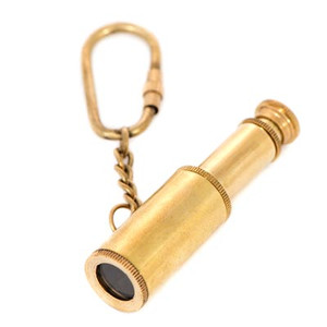BRASS TELESCOPE KEY RING K-1927
