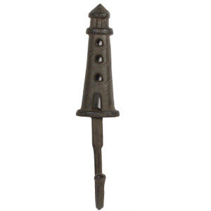 Black Lighthouse Wall Hook - 7 1/2 Inch High