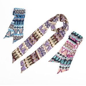 Thin Geometric Scarf - 4" x 83