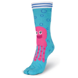 K. Bell Women's Pink Octopus Toe Socks