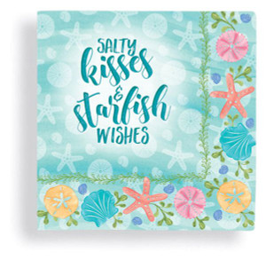 Salty Kisses Starfish Wishes Cocktail Beverage Napkin 24 Count 15-234