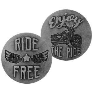 Motorcycle Guardian Eagle Ride Free Memory Token Coin 17445