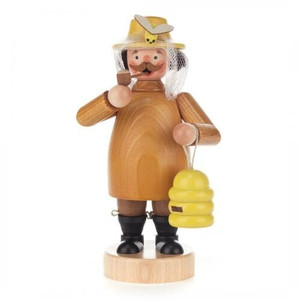 Bee Keeper with Hive German Smoker