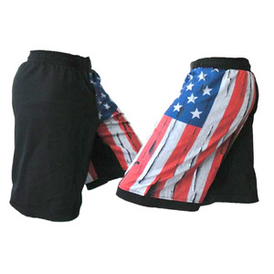 Distressed USA Flag MMA Shorts