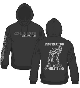 Air Force Combatives Instructor Hoodie Black with Silver Ink
