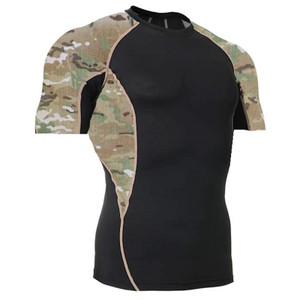 Multicam Camouflage Short Sleeve Side Panel Rash Guard