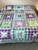 Granny Squares Patchwork Large Amish Quilt 117x120.   V144.HMA