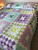 Granny Squares Patchwork Large Amish Quilt 117x120.   V144.HMA