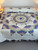 Central Split Compass Star Patchwork Amish Quilt 105x118