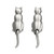 Cat Swinging Tail Pewter Earrings 1043-1EP